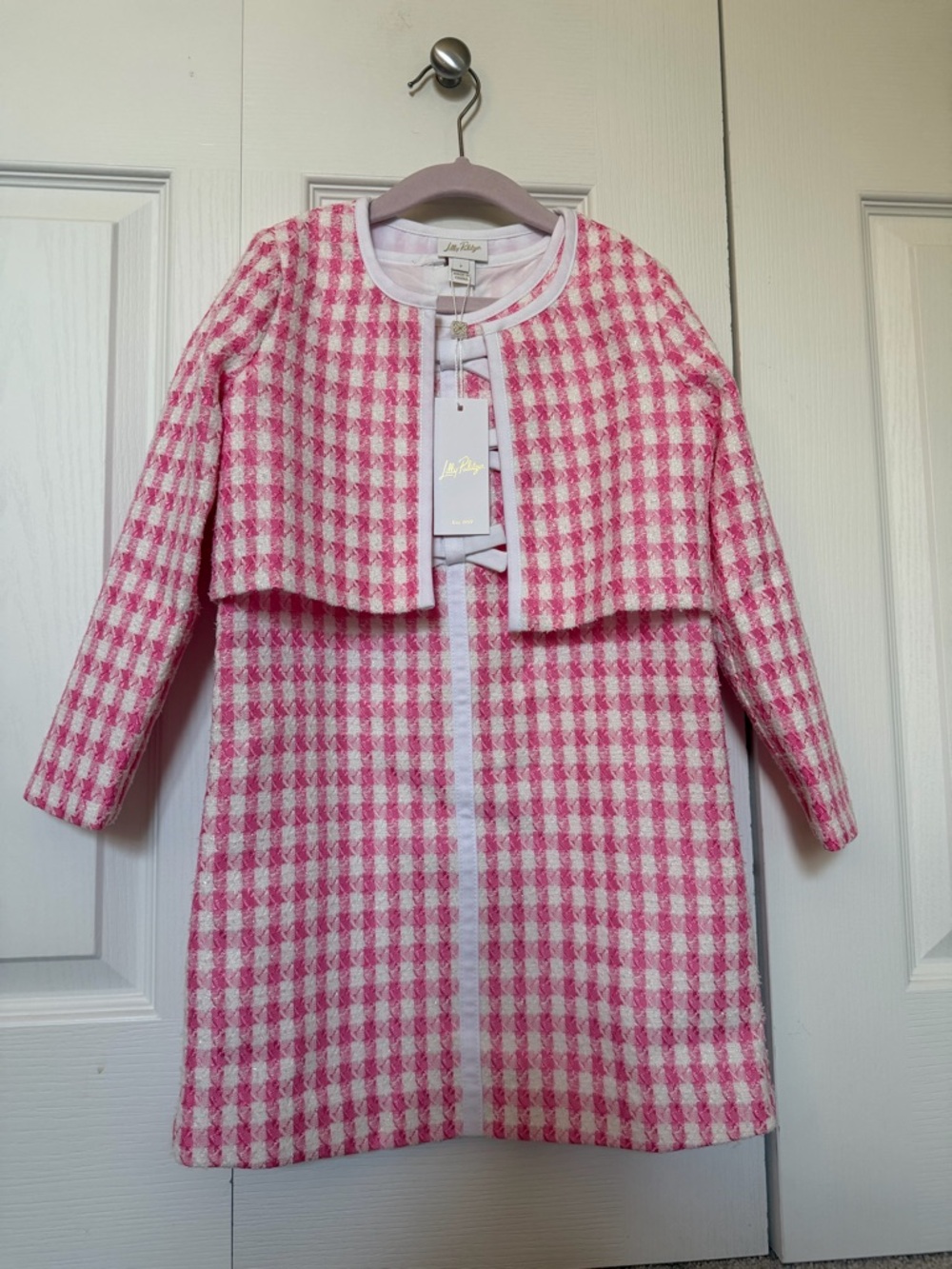 NWT Lilly Pulitzer Bouclé Mini Shift Dress and Jacket size 7